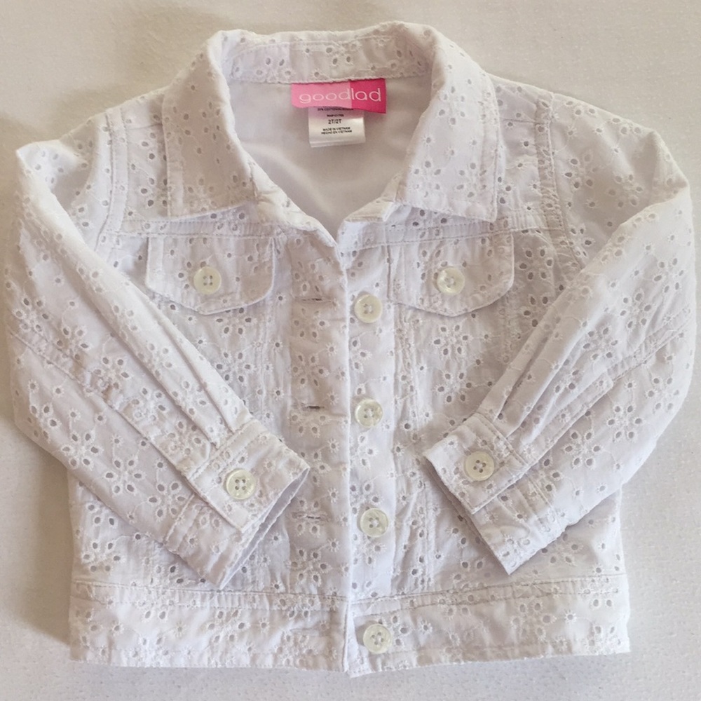 GOODLAD White Eyelet Toddler Girl Jacket
